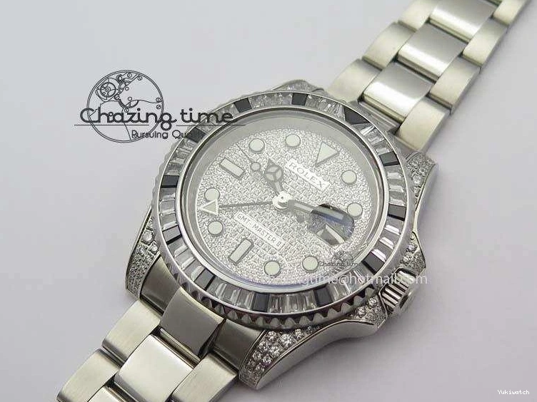 Bracelet A3186 Bp-Maker Black SS 116759 II On Dial SS Diamond Ruby Crystal GMT-Master 0312